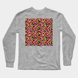 Snakeskin Pattern (Hot Pink and Yellow) Long Sleeve T-Shirt